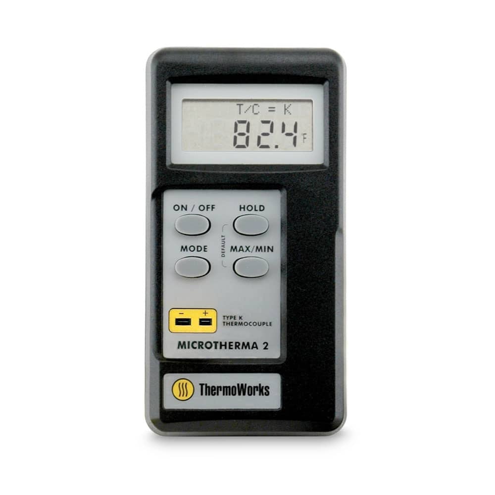 MicroTherma 2K High Precision Type K Thermocouple Meter – ThermoWorks