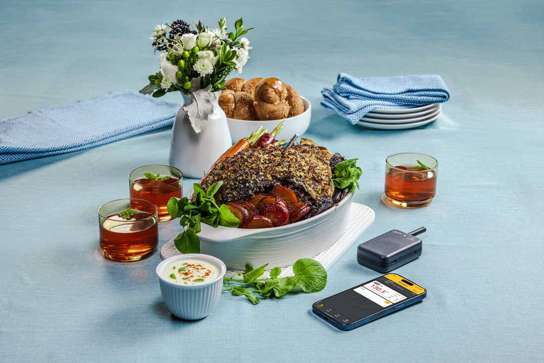 Roast Leg of Lamb with Garlic, Herbs and Temps