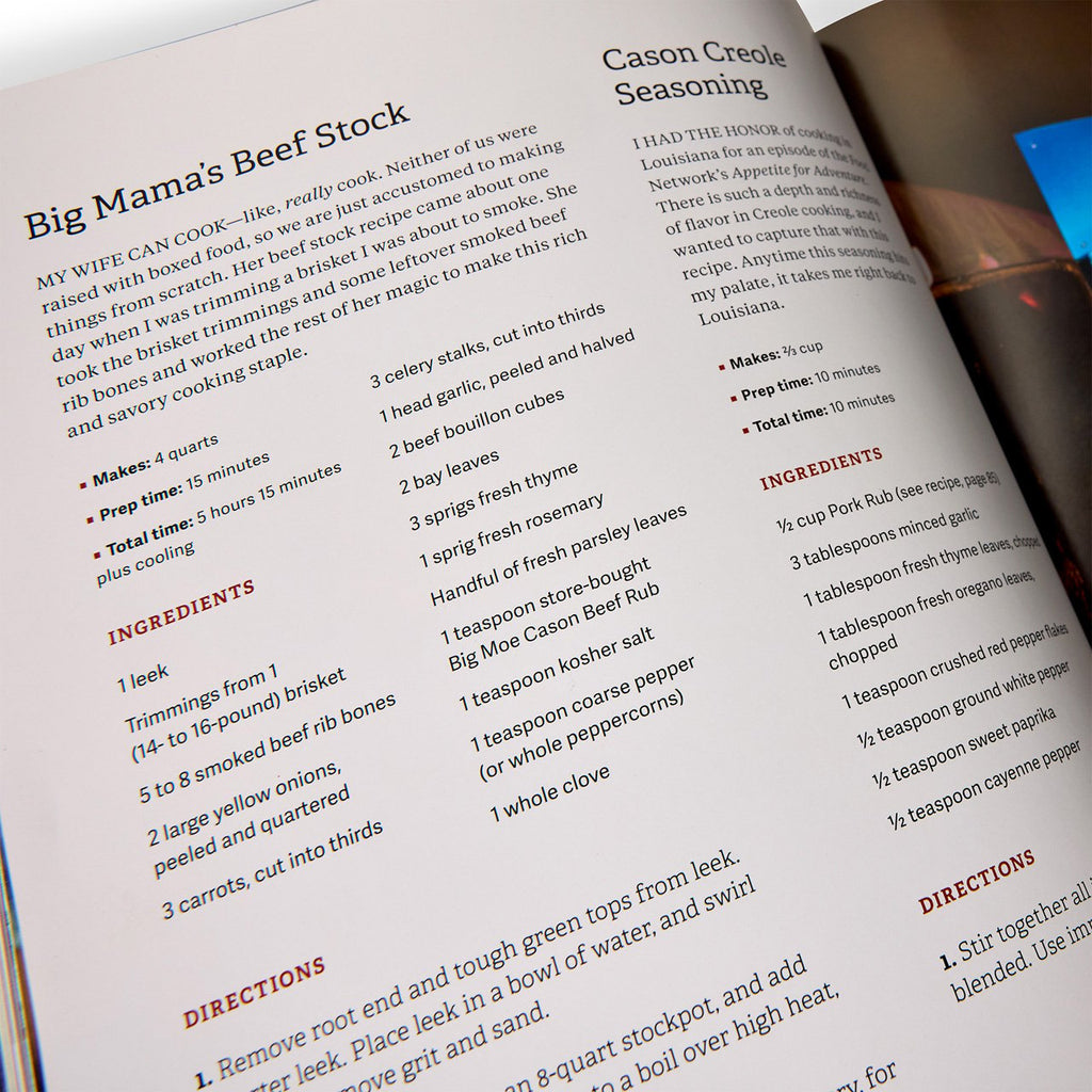 Big Moe's Big Book of BBQ, 75 Recipes From Brisket and Ribs to Cornbread and Mac and Cheese by Moe Cason