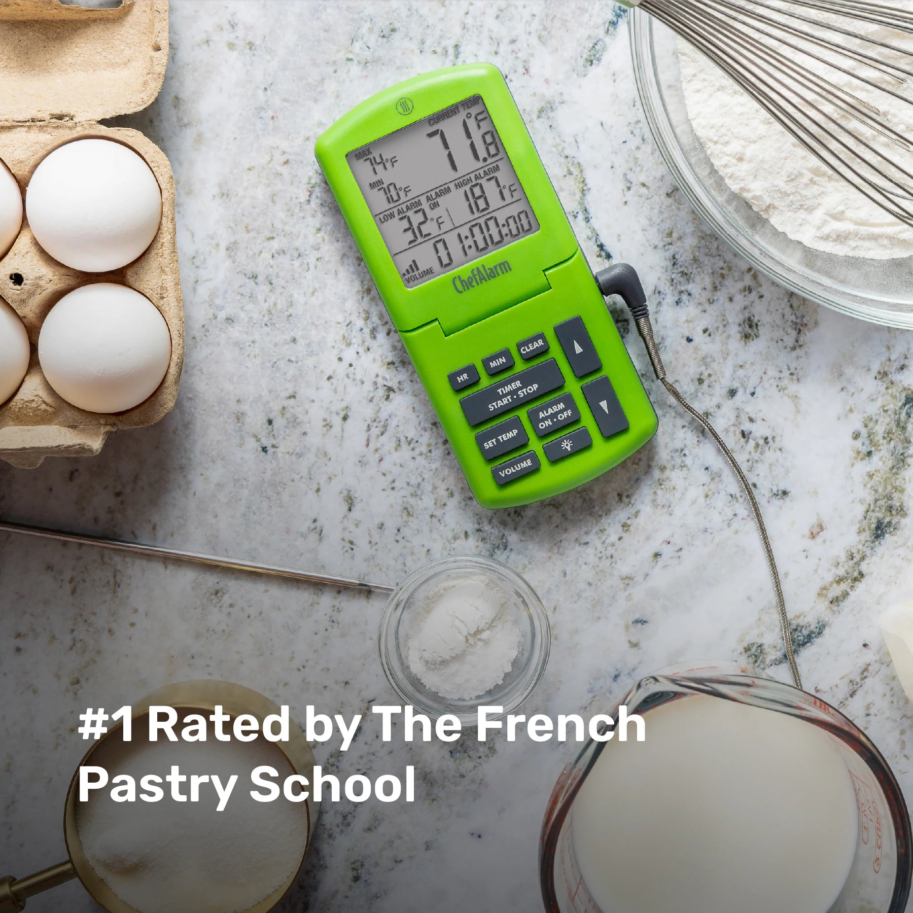 Chef Alarm Cooking Alarm Thermometer and Timer