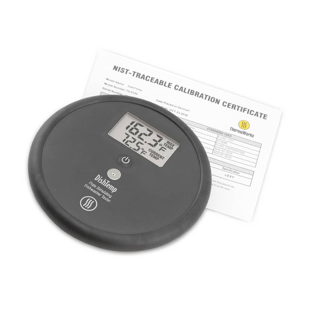 DishTemp® - Plate-simulating Dishwasher Thermometer - Open Box Special