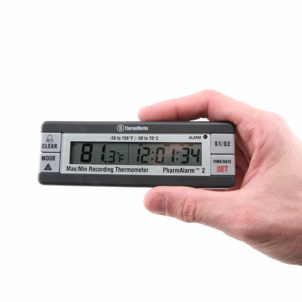 PharmAlarm® 2 Vaccine Storage Alarm Thermometer, 2-channels (TMD)