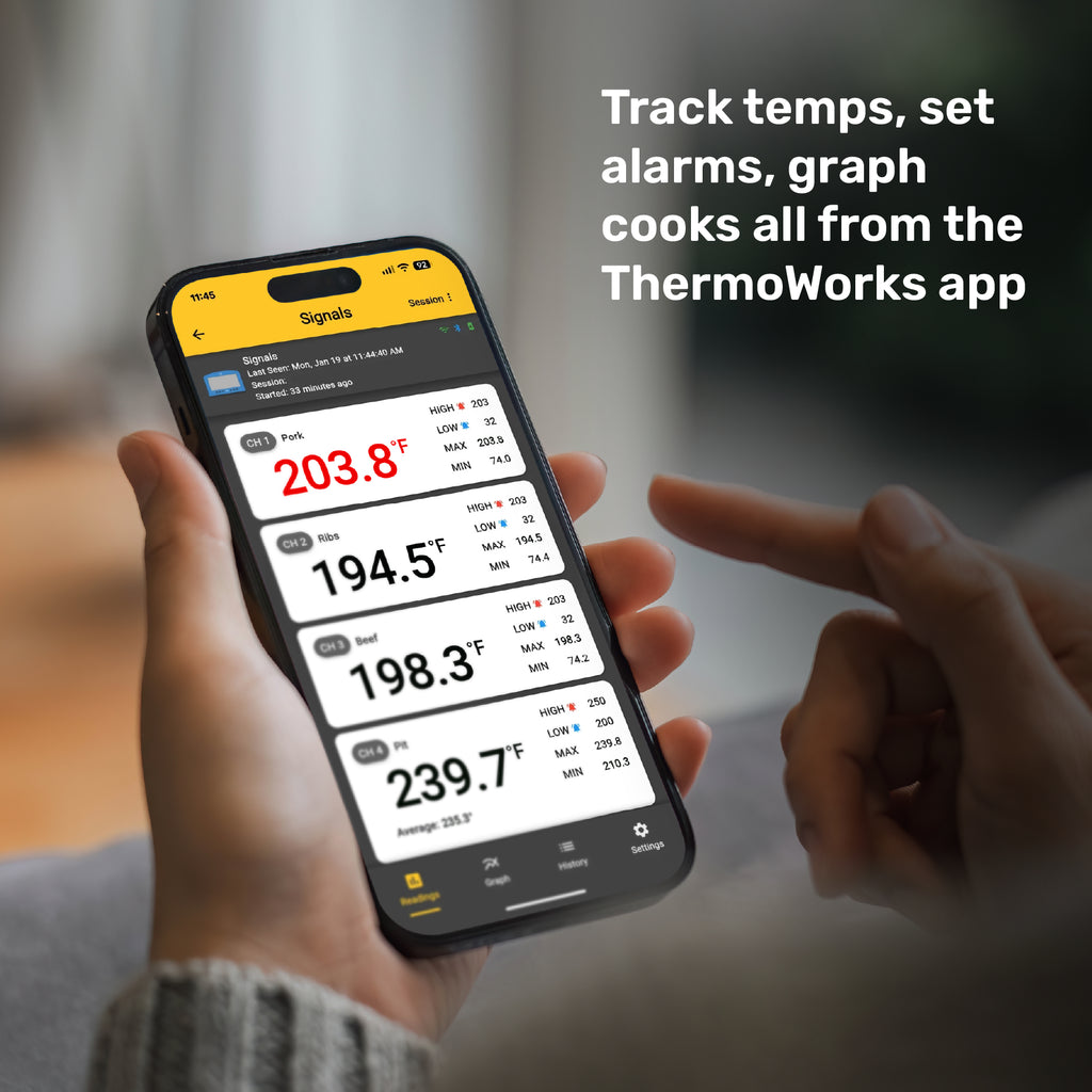 Signals™ BBQ Alarm Thermometer with Wi-Fi and Bluetooth® Wireless Technology