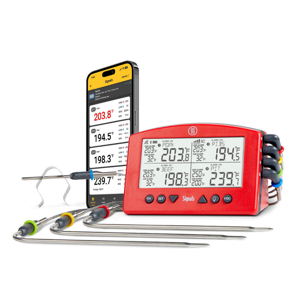 Signals™ BBQ Alarm Thermometer with Wi-Fi and Bluetooth® Wireless Technology