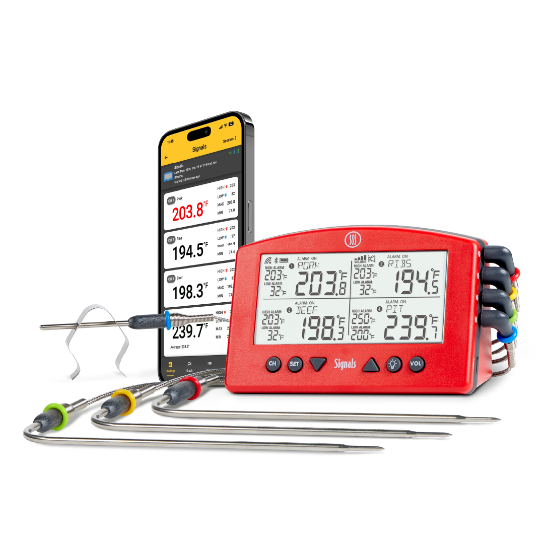 Signals™ BBQ Alarm Thermometer with Wi-Fi and Bluetooth® Wireless Technology