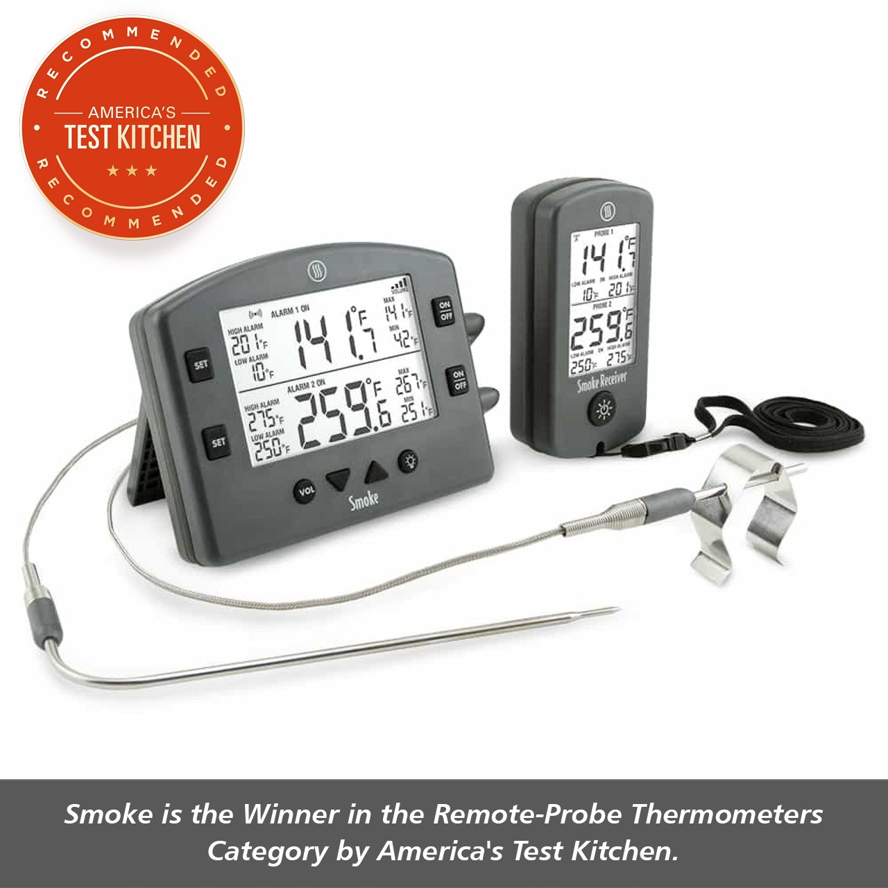 Smoke™ Remote BBQ Alarm Thermometer - Open Box Special