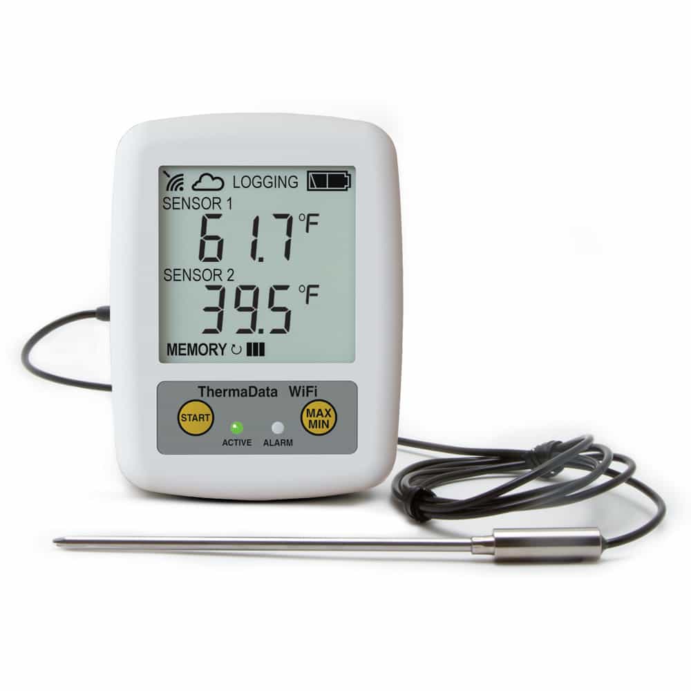ThermaData® WiFi Temp Data Logger (1 or 2 Probes)
