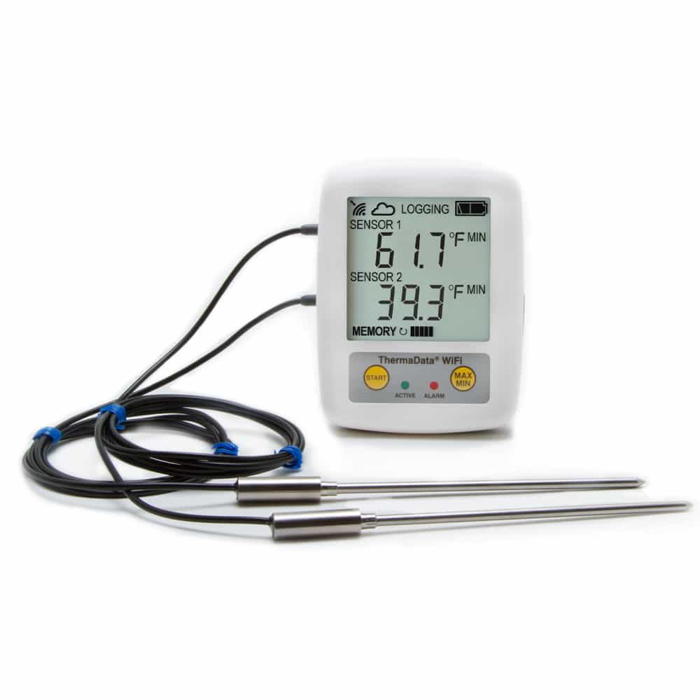 ThermaData® WiFi Temp Data Logger (1 or 2 Probes)