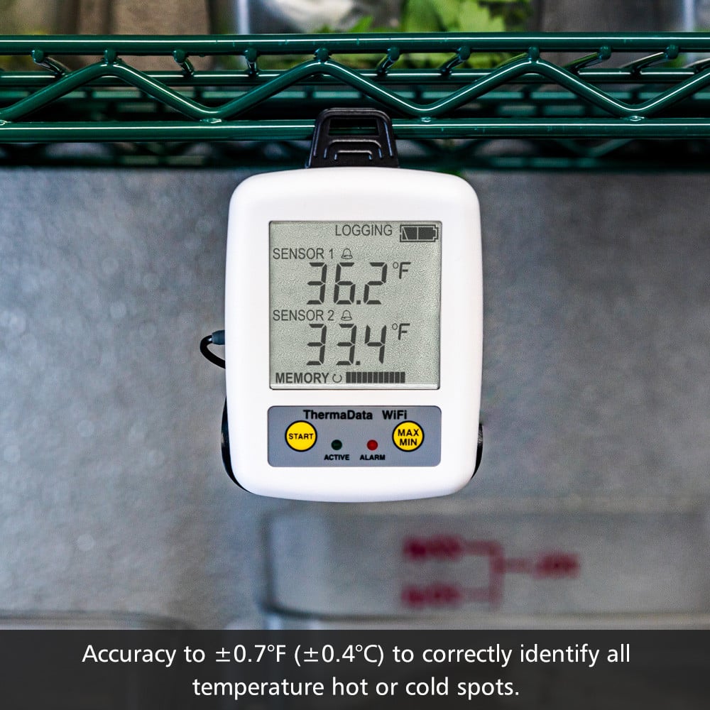 ThermaData® WiFi Thermocouple Logger (2 channel, Type K)