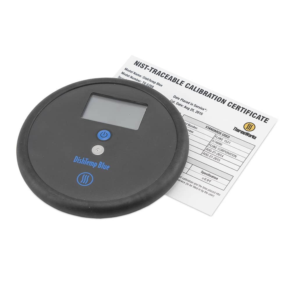DishTemp® Blue - Plate-simulating Dishwasher Thermometer with Bluetooth® Wireless Technology