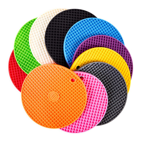 Round Silicone Hotpad/Trivet 9 in in BLUE